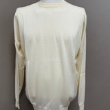 Maglione Lardini Girocollo in Pura Lana Vergine Avorio