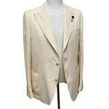 Giacca Lardini in Lino Cotone Panna - Taglia 50