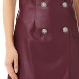 Coated fabric jumpsuit dress