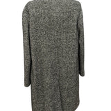 Lardini Single-Breasted Herringbone Wool Coat - Anthracite Grey