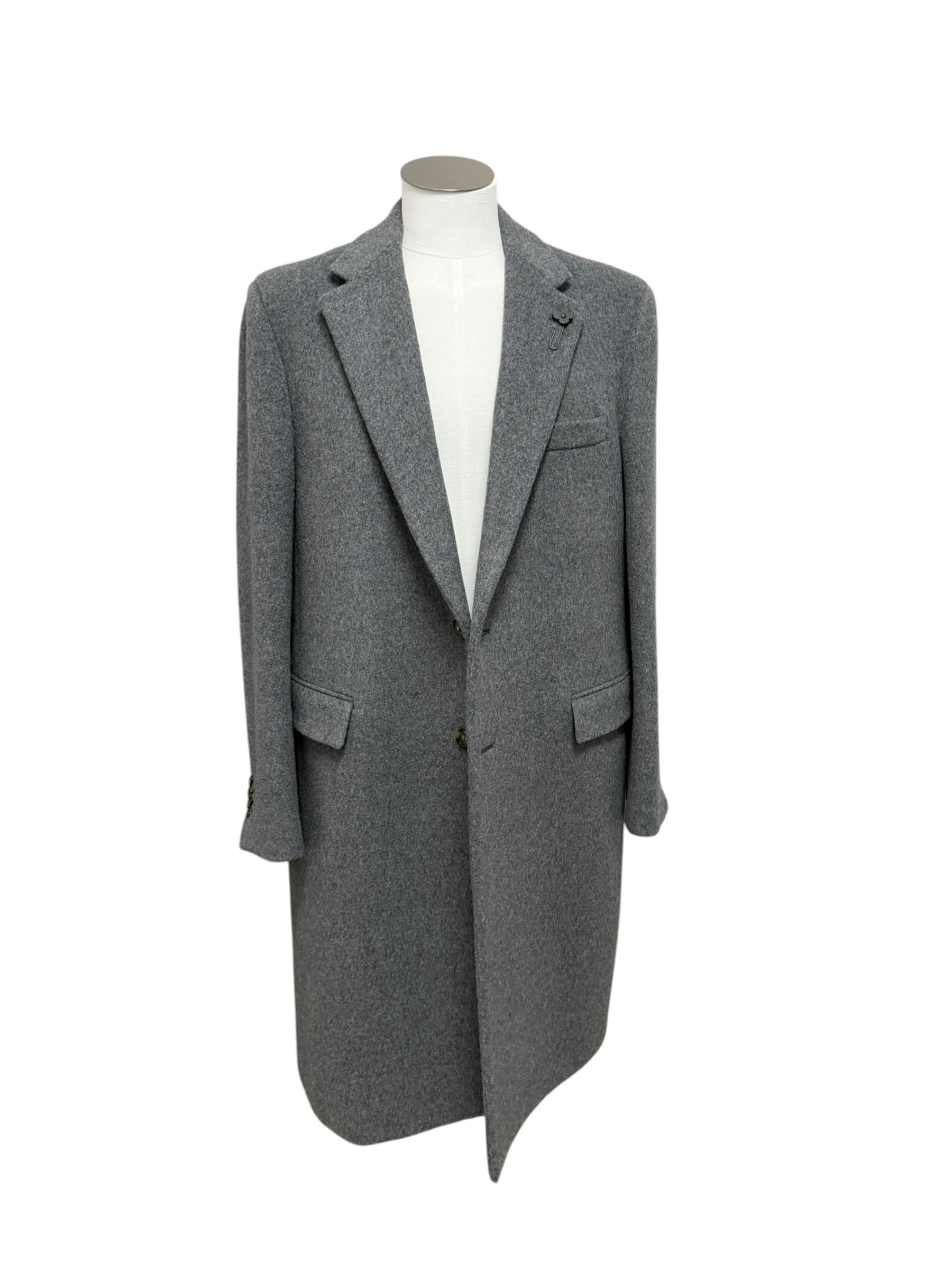 Cappotto Lardini in Lana e Cashmere Grigio Melange, immagine 9