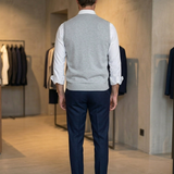 Gilet Gran Sasso in Fresh Cotton – Grigio Melange – Taglia 56