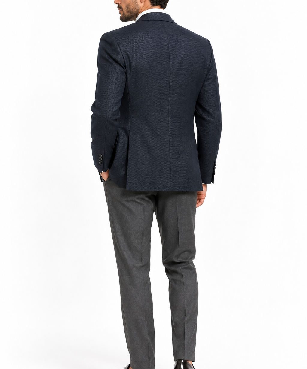 Giacca Uomo Lardini Iconic Drop 7 Blu Navy in Cashmere e Seta