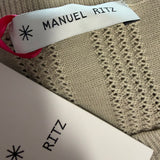 Manuel Ritz Open-Knit T-Shirt - Beige