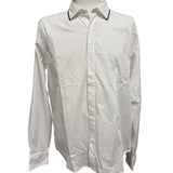 Camicia Uomo Costume National Bianca in Cotone con Dettaglio Metal al Colletto - Taglia XL (52)
