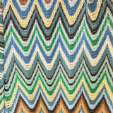 Zigzag Chevron Jumpsuit with Front Cut-Out and Open Back