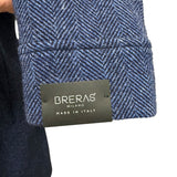 Breras Milano – Cappotto Doppio Petto Spinato in Lana Vergine – Blu, immagine 5