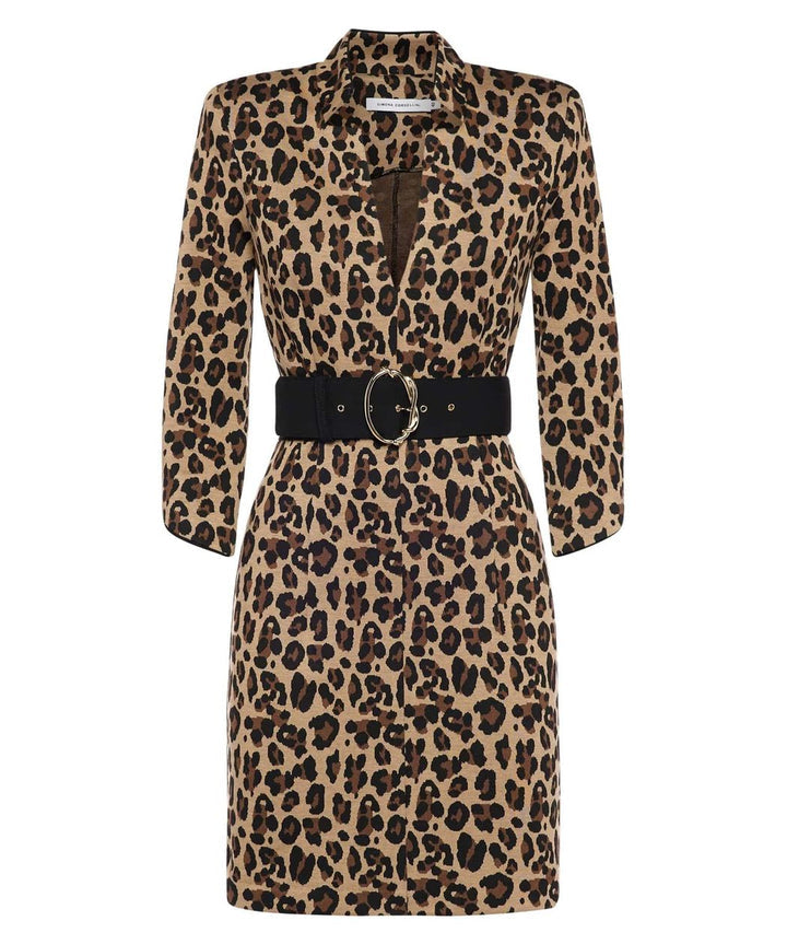 Leopard print mini dress