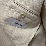 Lardini Giacca Monopetto in Misto Lana, Alpaca e Seta Crema