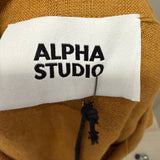 Camicia Alpha Studio in Puro Lino – Color Senape (Taglia 50)