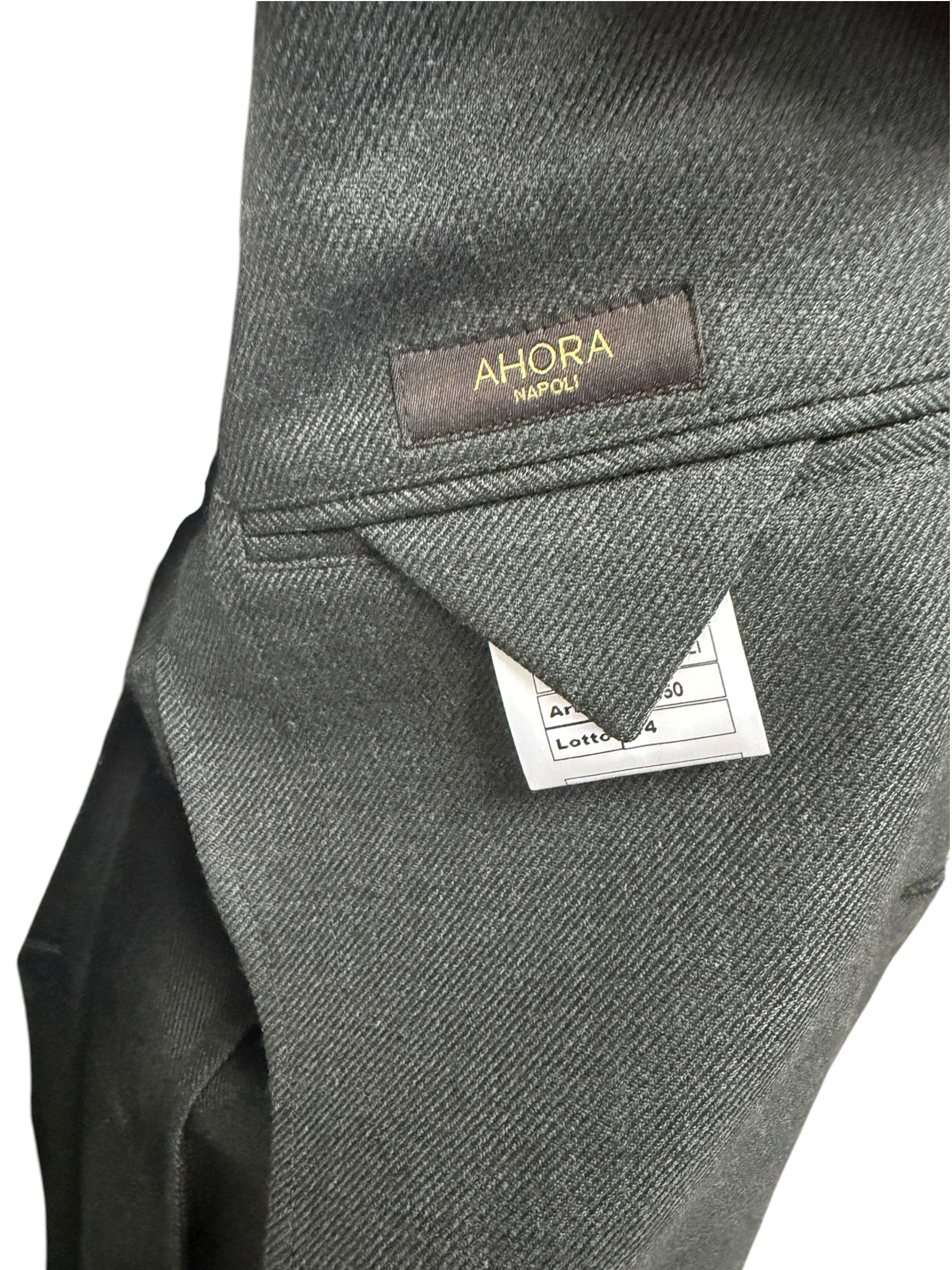 Ahora Napoli – Abito Sartoriale Monopetto in Misto Lana – Verde Scuro / Antracite, immagine 13