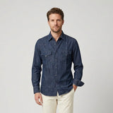 Camicia Western Xacus in Denim Scuro – Taglia XL collo misura 42