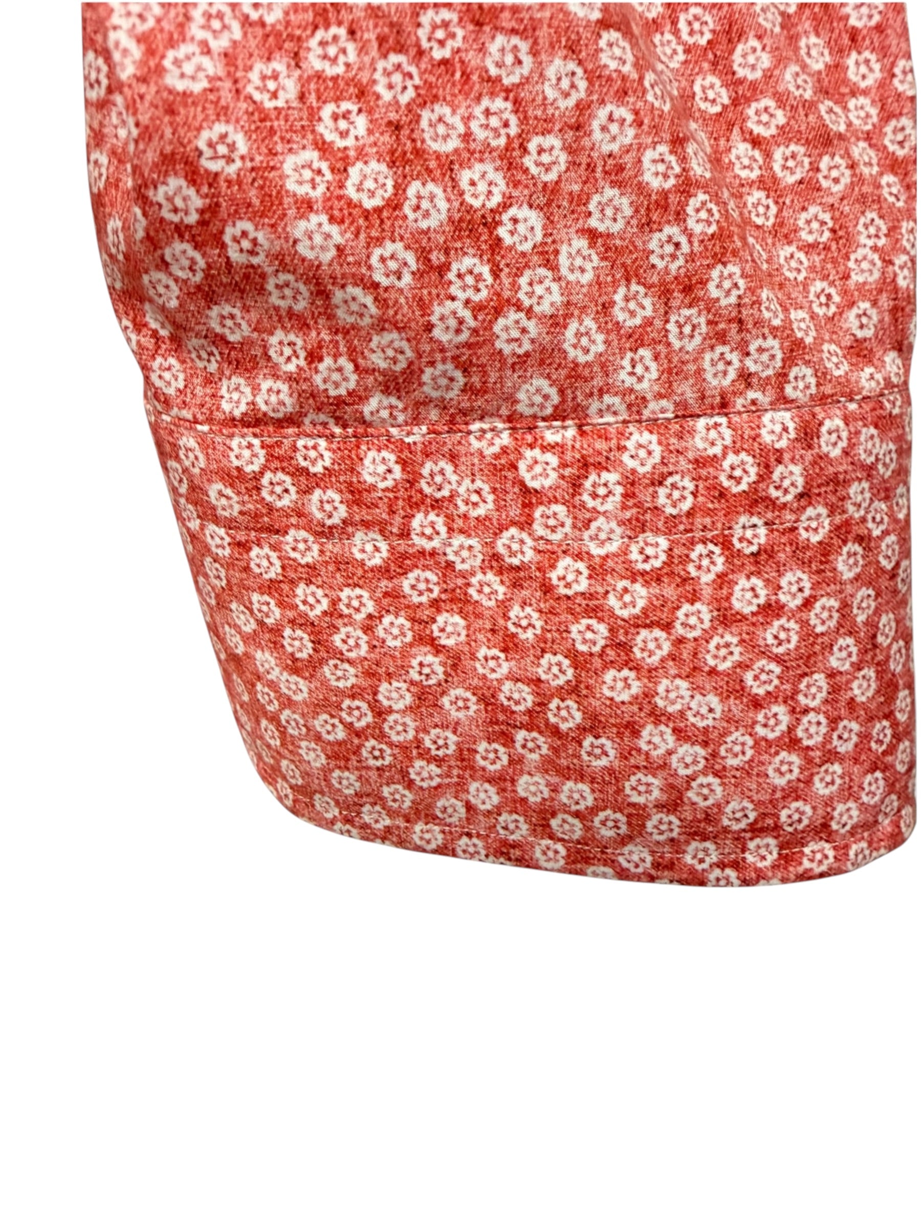 Camicia Uomo Sonrisa Fior di Cotone a Fantasia Floreale – Rosso Corallo, immagine 7
