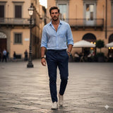 Lardini Wool Jogger Trousers – Navy Blue