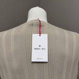 Manuel Ritz Open-Knit T-Shirt - Beige