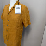 Camicia Alpha Studio in Puro Lino – Color Senape (Taglia 50)