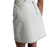 Faux leather mini skirt