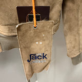 Giacca Uomo The Jack Leathers in Pelle Scamosciata Cognac – Collo Alto