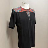 T-Shirt Uomo County of Milan Nera con Stampa Ali Multicolor