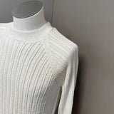 Alpha Studio Pullover in Cotone a Maglia Bianca - Taglia 48