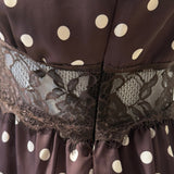 Polka Dot Alley Top with Lace and V-Neck