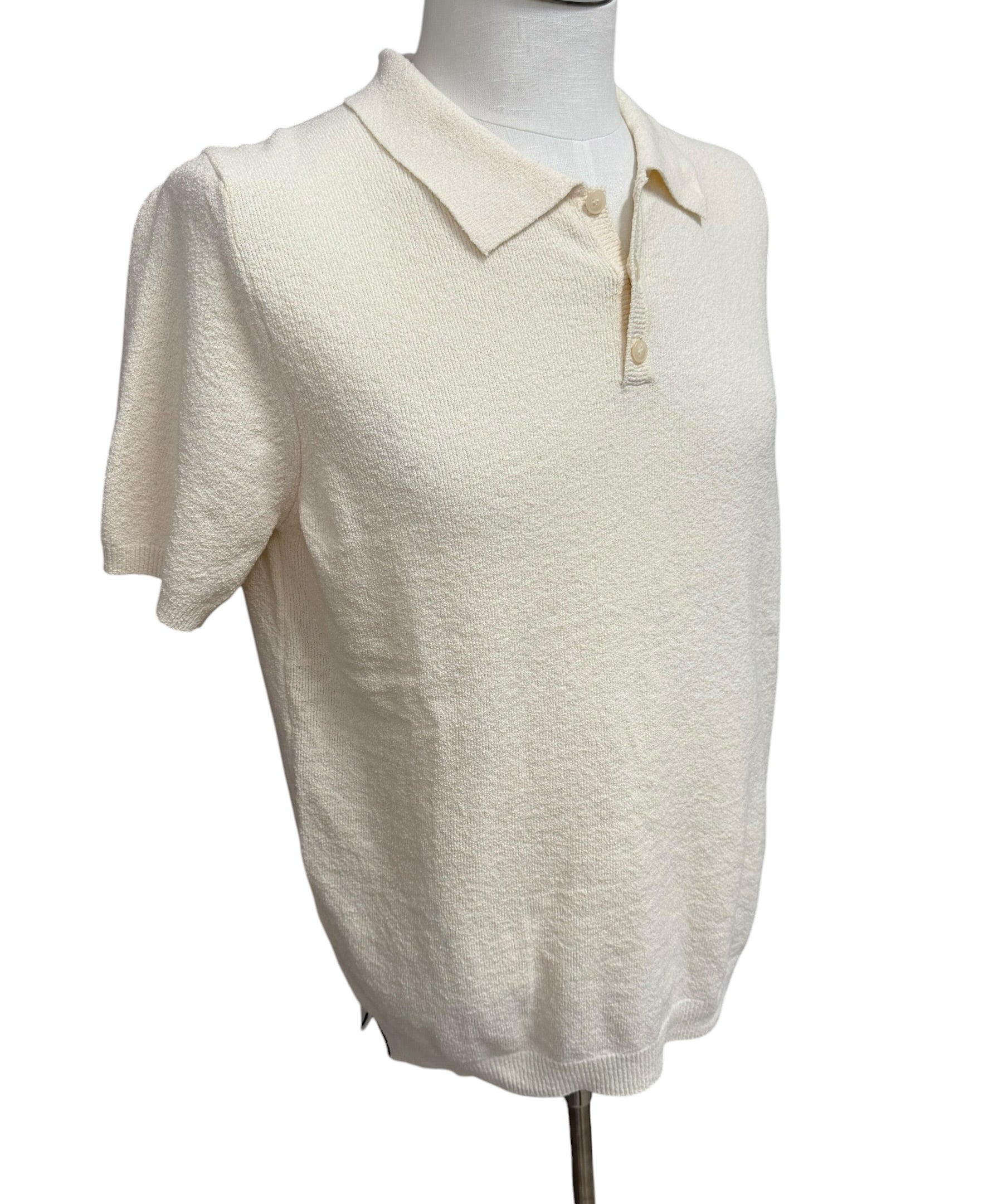 Alpha Studio Short-Sleeve Polo – Cream – Size 50