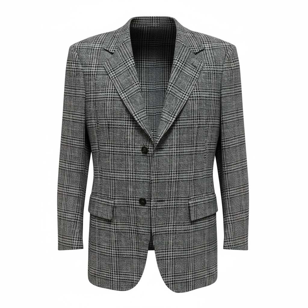 Lardini Virgin Wool and Cashmere Jacket – Prince of Wales Check