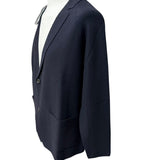 Lardini Sartoriale Jacket – Navy Blue Wool and Silk Blend