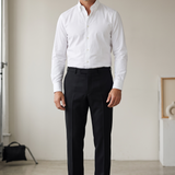 Pantaloni Lardini Eleganti in Pura Lana Vergine Neri - Taglia 52 XL