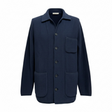 Cardigan Giacca Lardini in Cotone a Nido d'Ape - Blu Notte