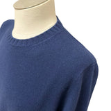 Filippo De Laurentiis – Maglione Girocollo in Lana Merino Superfine e Cashmere – Blu Inchiostro, immagine 6