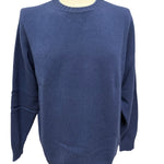 Filippo De Laurentiis – Maglione Girocollo in Lana Merino Superfine e Cashmere – Blu Inchiostro, immagine 2