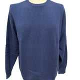 Filippo De Laurentiis – Maglione Girocollo in Lana Merino Superfine e Cashmere – Blu Inchiostro, immagine 2
