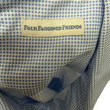 Camicia Uomo Stretch Azzurra a Fantasia Micro Print – Four Fashioned Friends | Made in Italy collo 42