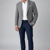 Giacca Lardini Monopetto in Misto Lana e Cashmere Grigio Mélange