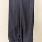 Pantalone Berwich Gessato "Spiaggia" in Misto Lana Stretch Blu Navy