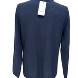 Cardigan Giacca Lardini in Cotone a Nido d'Ape - Blu Notte
