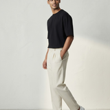 Lardini Sartorial Trousers - Wool, Silk and Linen Blend - Light Beige