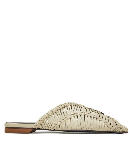 Patrizia Pepe Woven Leather Sabot Mules