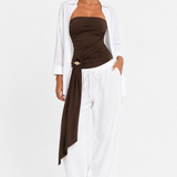 Draped Bodysuit with Side Bow