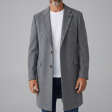 Cappotto Lardini in Lana e Cashmere Grigio Melange