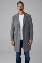Lardini Grey Melange Wool and Cashmere Coat