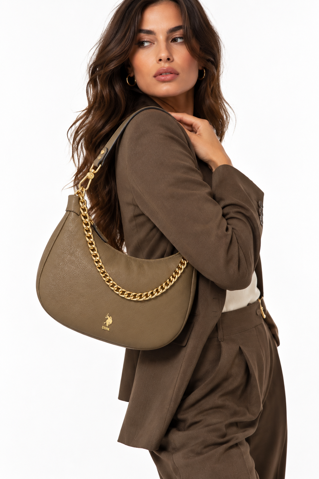 Borsa Tortora a tracolla Arlington U.S. Polo Assn