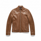D'Amico Genuine Leather Jacket - Burnt Brown