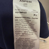 Aspesi Stretch Cotton Piqué Polo Shirt - Navy Blue