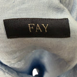 Camicia Fay Uomo in Lino Celeste – Taglia XL (Collo 42)