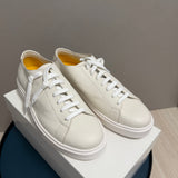 Doucal's Sneakers – Cream Hammered Leather