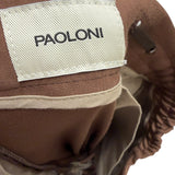 Pantaloni Paoloni Uomo con Coulisse - Marrone - Taglia L