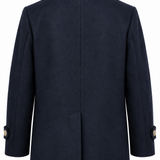Cappotto Uomo Doppiopetto Blu Navy con Bottoni Gioiello – Stilosophy Ernest