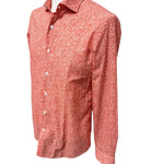 Camicia Uomo Sonrisa Fior di Cotone a Fantasia Floreale – Rosso Corallo, immagine 5